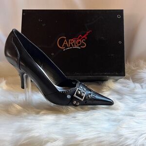 New - Carlos Santana Wistful Black Stiletto Pumps -  7 1/2